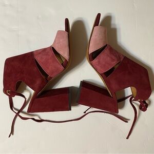 Coach suede Burgundy and Pink Women's Heels